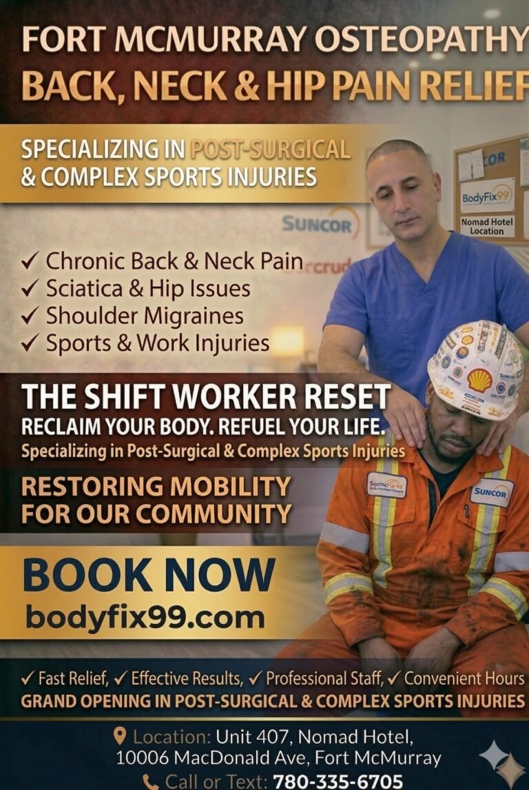 Lower Back Pain Support in Fort McMurray – Osteopathic Approach at Yonge & Dundas